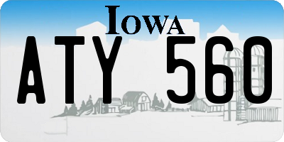 IA license plate ATY560