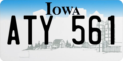 IA license plate ATY561
