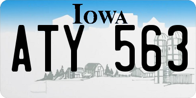 IA license plate ATY563