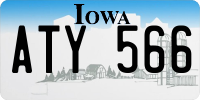IA license plate ATY566