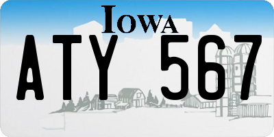IA license plate ATY567