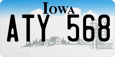 IA license plate ATY568