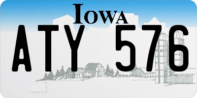 IA license plate ATY576