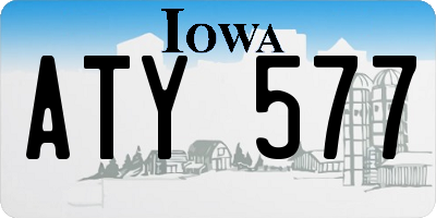 IA license plate ATY577