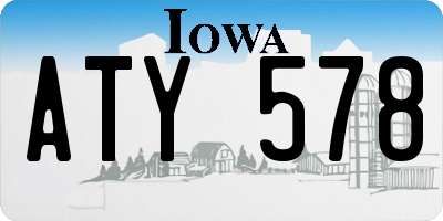 IA license plate ATY578
