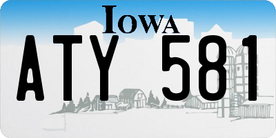 IA license plate ATY581