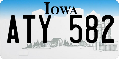IA license plate ATY582