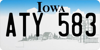 IA license plate ATY583