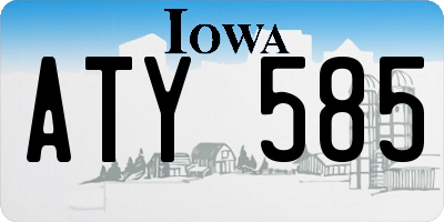 IA license plate ATY585