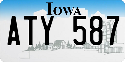 IA license plate ATY587