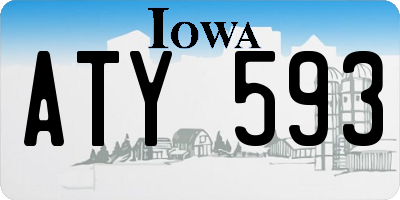 IA license plate ATY593