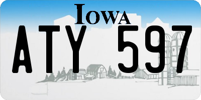 IA license plate ATY597