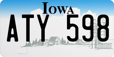 IA license plate ATY598