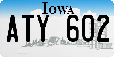 IA license plate ATY602
