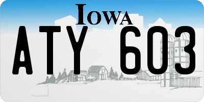 IA license plate ATY603