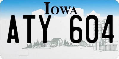 IA license plate ATY604