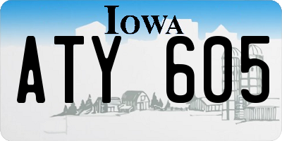 IA license plate ATY605