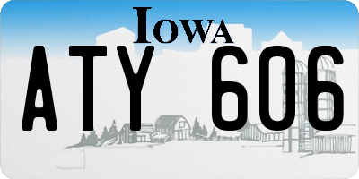 IA license plate ATY606