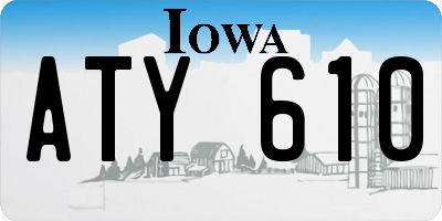 IA license plate ATY610