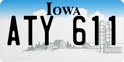 IA license plate ATY611