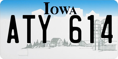IA license plate ATY614
