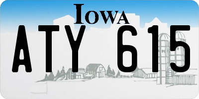 IA license plate ATY615