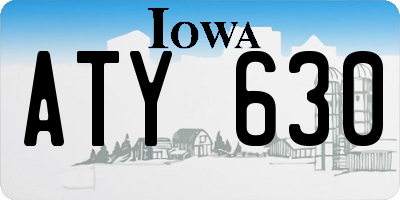 IA license plate ATY630