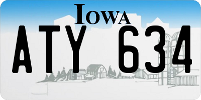 IA license plate ATY634