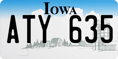 IA license plate ATY635