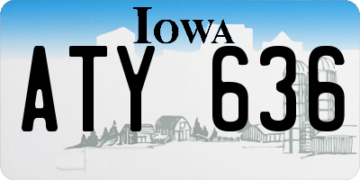IA license plate ATY636