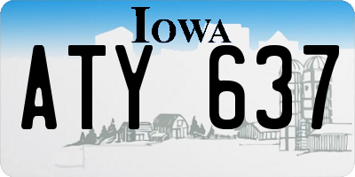 IA license plate ATY637