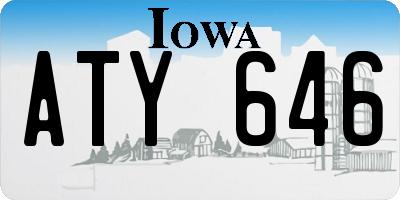 IA license plate ATY646