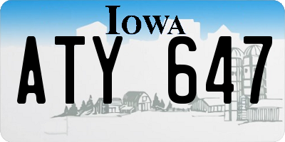 IA license plate ATY647