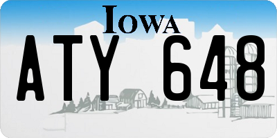 IA license plate ATY648