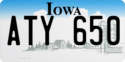 IA license plate ATY650