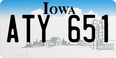 IA license plate ATY651