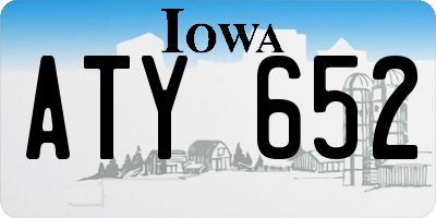 IA license plate ATY652