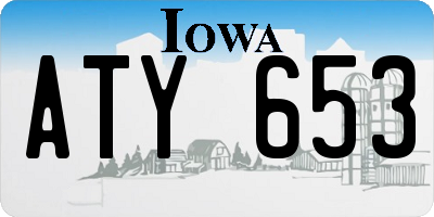 IA license plate ATY653