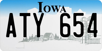IA license plate ATY654