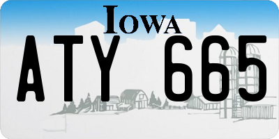 IA license plate ATY665