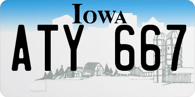 IA license plate ATY667