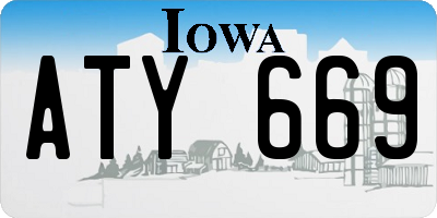 IA license plate ATY669