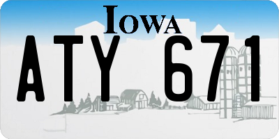 IA license plate ATY671