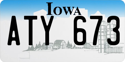IA license plate ATY673