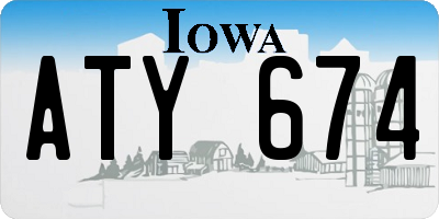 IA license plate ATY674
