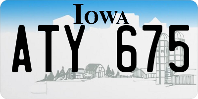 IA license plate ATY675