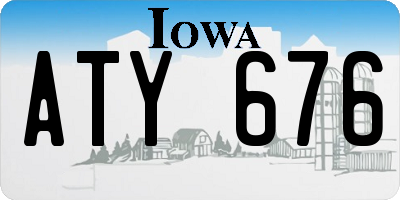 IA license plate ATY676