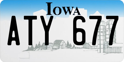 IA license plate ATY677