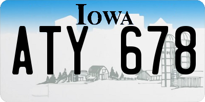 IA license plate ATY678