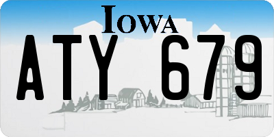 IA license plate ATY679
